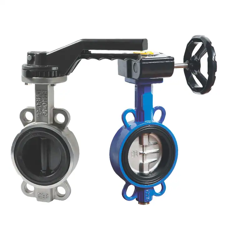 Butterfly valve with lever / gear operator